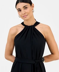 I.n.c. International Concepts Petite Sleeveless Halter Tie-Waist Jumpsuit, Macy's Exclusive