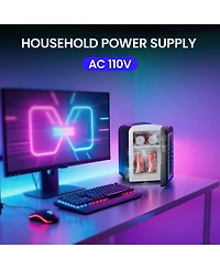 Antarctic Star 4L Portable Mini Fridge with Vibrant Led Gaming Lights