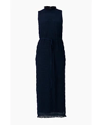 Ivonne Women's Sleeveless Long Pleated Dress