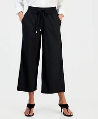 I.n.c. International Concepts Petite Cropped Linen Wide-Leg Pants, Macy's Exclusive