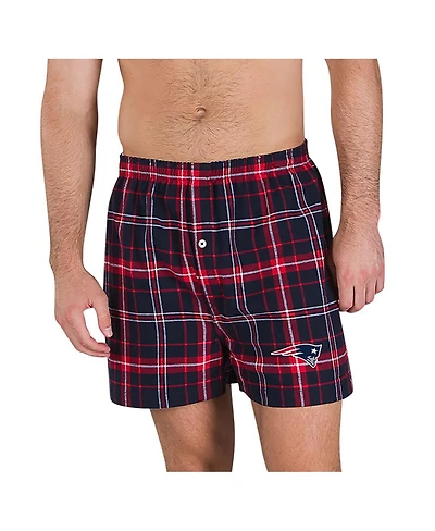 Concepts Sport Men's Navy/Red New England Patriots Ultimate Flannel Boxers