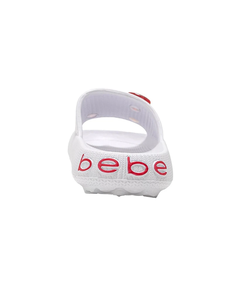 Bebe Girls Girls Eva Slide – Lightweight Comfy Slide Sandals with Fruit Charms