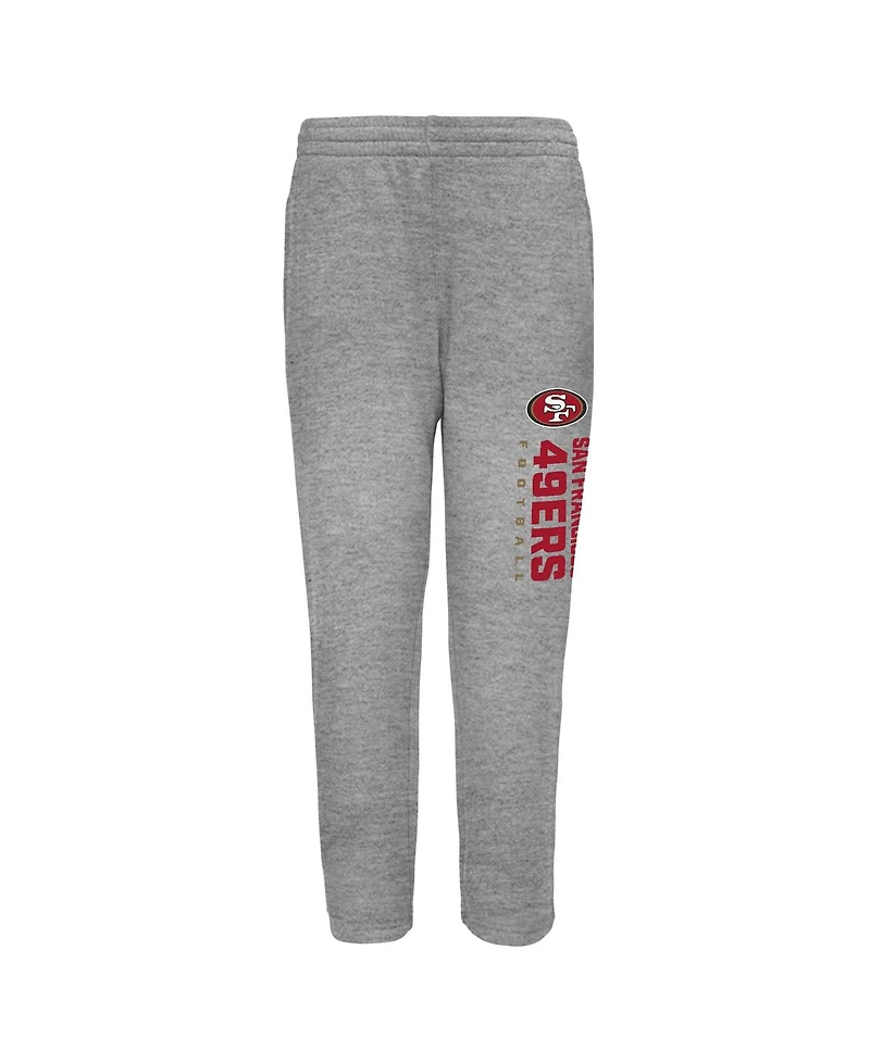 Outerstuff Toddler 2-Piece Heather Gray San Francisco 49ers Crewneck Sweatshirt and Pants Set