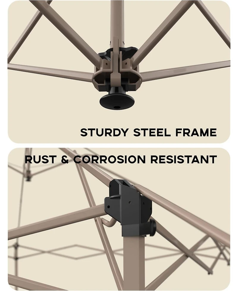 gaomon 13x13 Ft Gazebo Tent Outdoor Pop Up Canopy with Netting, Adjustable Height Instant Gazebos