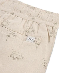 abercrombie kids Boys' Linen Shirt and shorts, 2-Piece Set