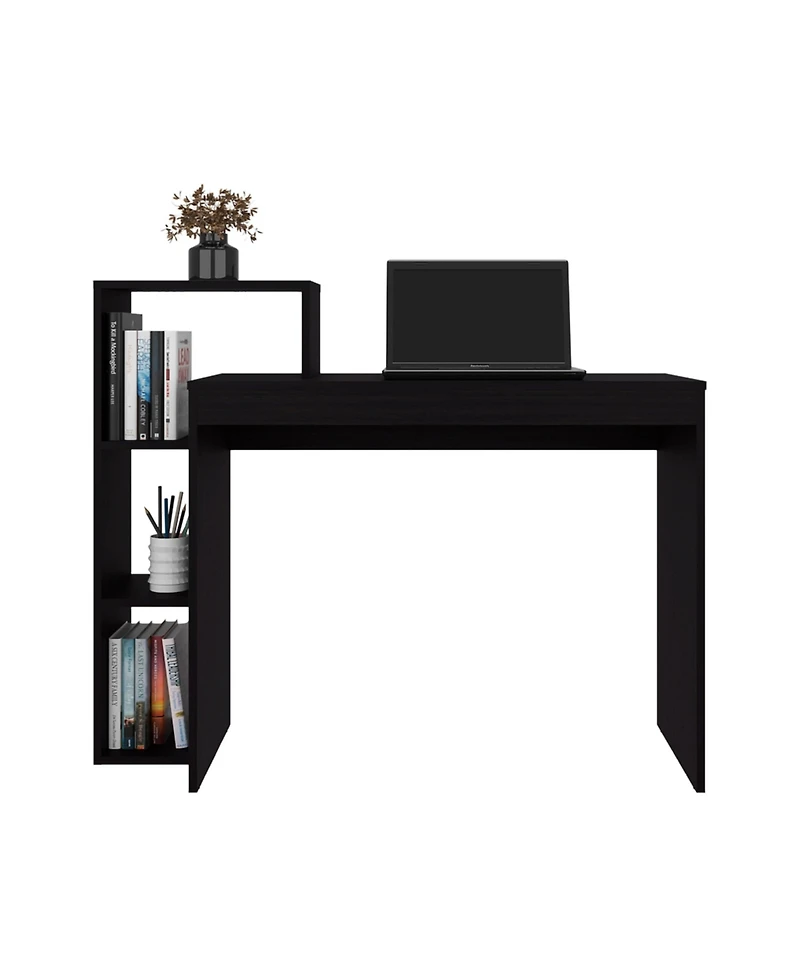 Fm Furniture Salome Computer Desk with Open Storage, Wenge