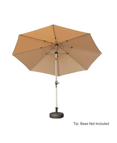 Clihome 10FT Outdoor Patio Umbrella with Push Button Tilt and Crank