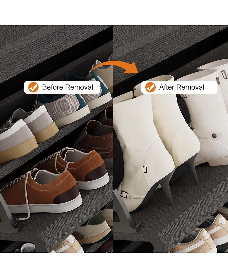 gaomon Shoe Cabinet with 3 Flip Drawers Wooden Cabinet with Adjustable Shelves Shoe Organizer for Entryway Hallway Living Room Black