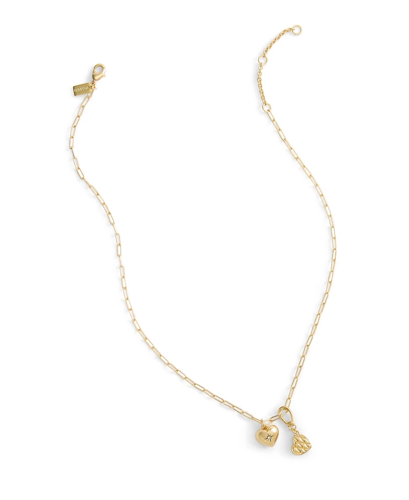 Coach Gold Collectible Signature Quilted Heart Jewelry Charm