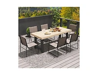 Slickblue Patio Furniture Chair Set of 4 with Ventilated Seat