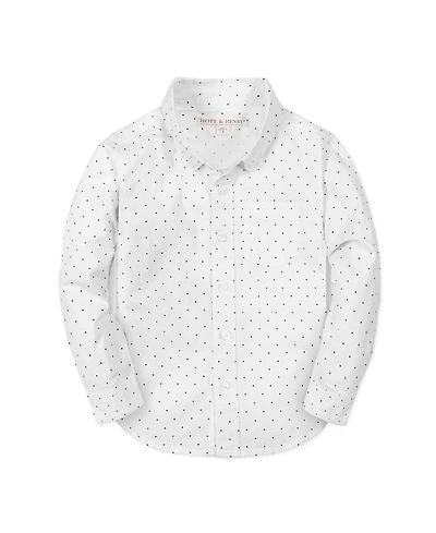 Hope & Henry Boys Organic Long Sleeve Seersucker Shirt