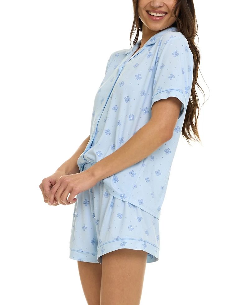 Flora by Nikrooz Women's Brenna Knit 3-Pc. Pajama Set