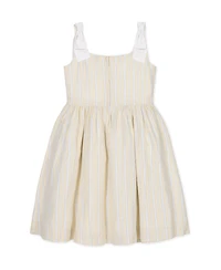 Hope & Henry Toddler Girls Linen Bow Shoulder Dress
