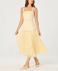 Astr the Label Women's Square Neck Drop-Waist Maxi Dress