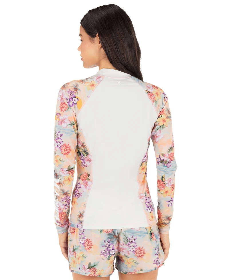 Hurley Women's Scenic Sunset Long-Sleeve Front-Zip Rashguard