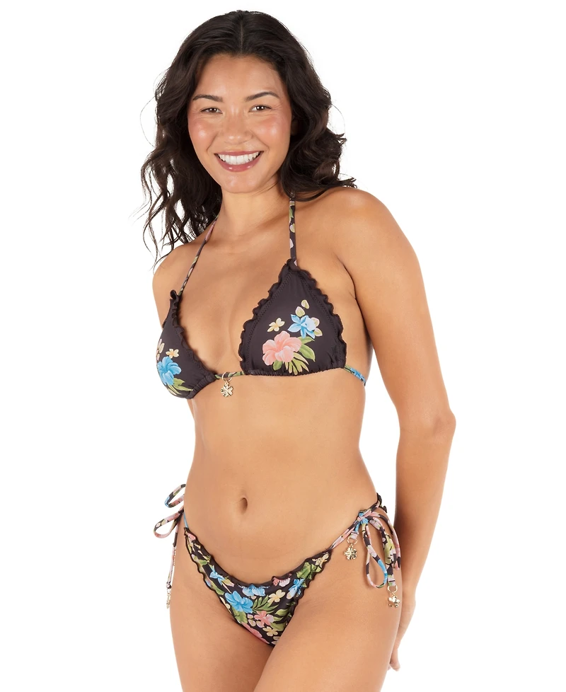 Hurley Women's Miami Garden Tri Tie-Bikini Top
