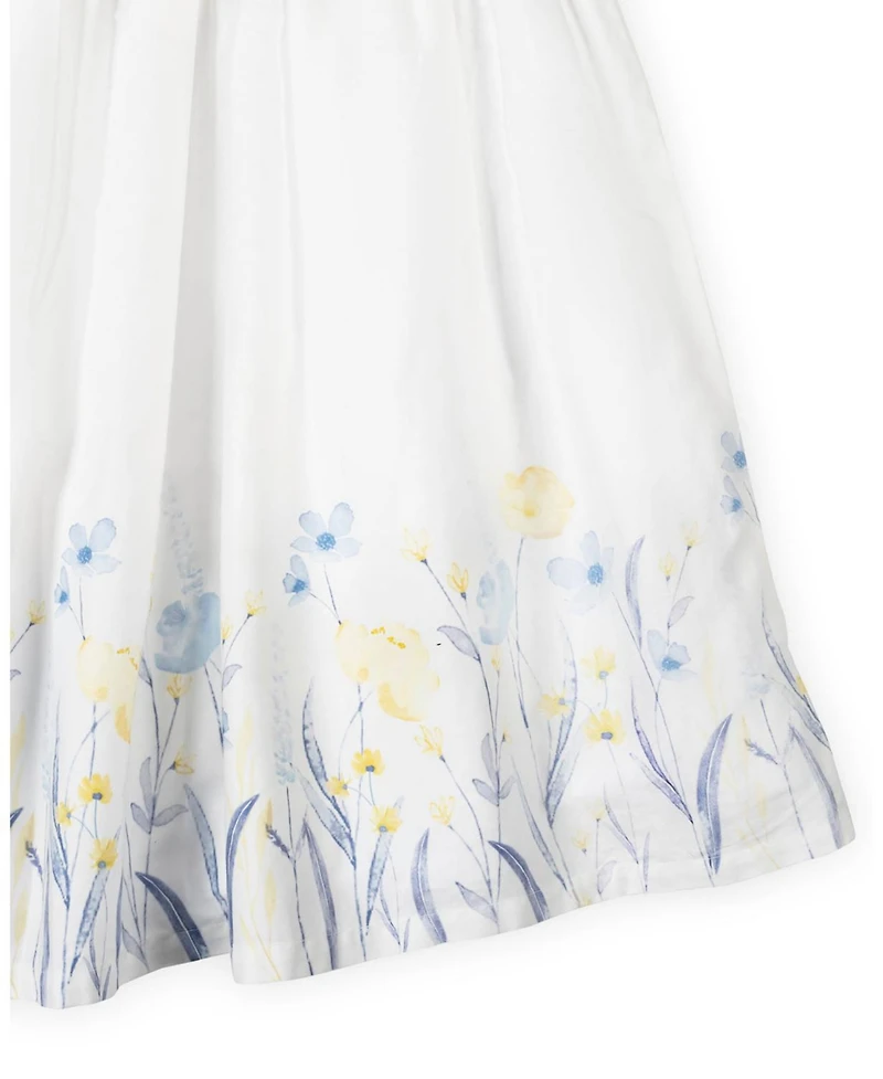 Hope & Henry Little Girls Organic Puff Sleeve Sateen Party Dress