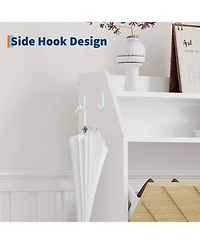 Gaomon Slim Space Saving Shoe Cabinet with 2 Flip Drawers, Freestanding Hidden Storage Organizer with Adjustable Shelf, No Assembly Needed