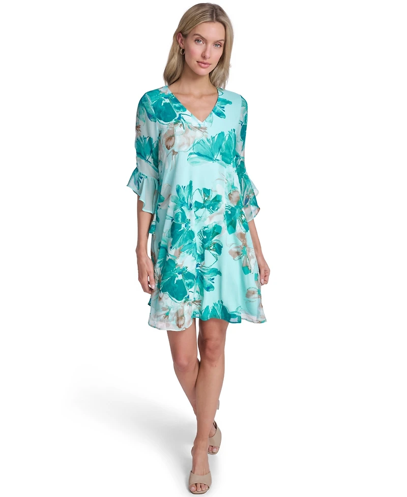 Calvin Klein Women's V-Neck Shift Dress