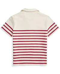 Polo Ralph Lauren Boys' 8-20 Bear Striped Cotton Shirt