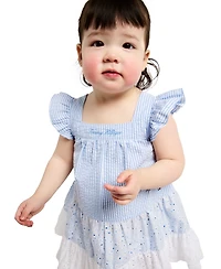 Tommy Hilfiger Baby Girls' Eyelet Dress & Bloomers, 2-Piece Set