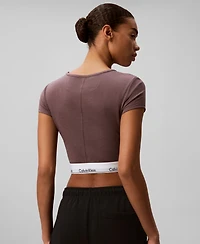 Calvin Klein Performance Women's Modern Short-Sleeve Cropped T-Shirt
