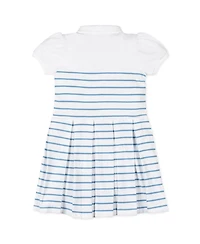 Hope & Henry Toddler Girls Organic Puff Sleeve Pique Polo Dress