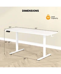63 x 24 Inch Sit Stand Desk Height Adjustable Electric Standing