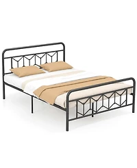 Queen Size Bed Frame Mattress Foundation with Headboard 12.5" Under-bed Storage