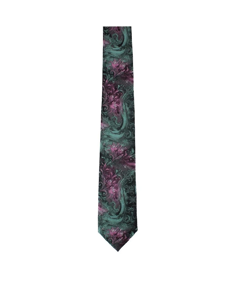 Trafalgar Men's Arcane Storm Silk Tie & Pocket Square Bundle