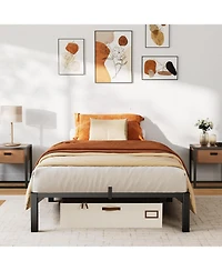 gaomonBed Frame Twin Size, 10 Inch Metal Platform, No Screws Needed, No Box Spring Needed, Heavy Duty, 800 Lbs Capacity, Tool-Free Assembly