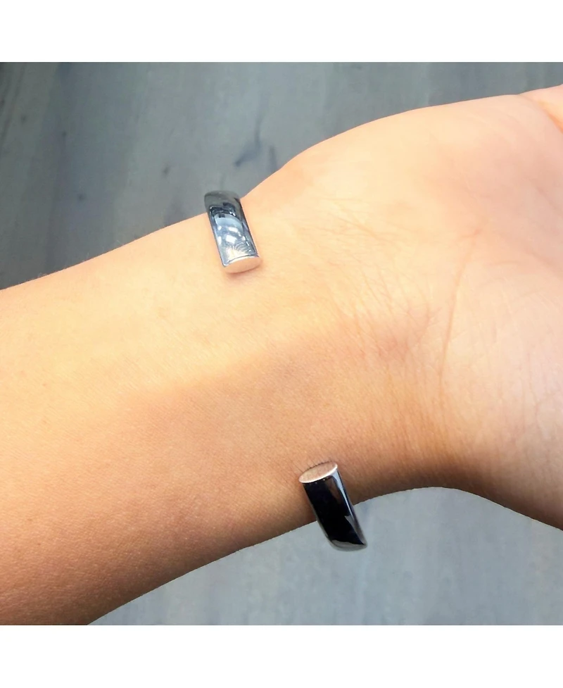 The Lovery Sculpted Cuff Bangle Sterling Silver