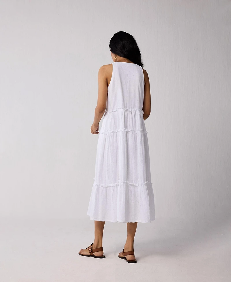 Reistor Women's Embroidered Sleeveless Maxi Dress