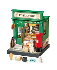 Robotime Dollhouses, Diy Miniature Dollhouse with Post Office Theme, Bookshelf Decoration Birthday Gifts for Adult Kids