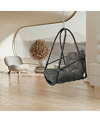 Clihome Wicker Rattan Swing Egg Chair without Stand