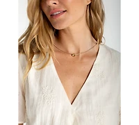 Liverpool Los Angeles Petite Wrap Front V-Neck Woven Top