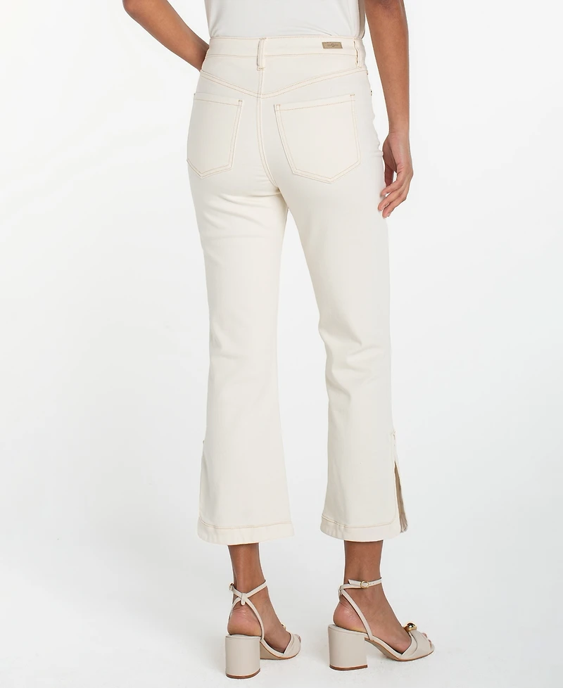 Liverpool Los Angeles Petite Hannah Crop Flare Jeans