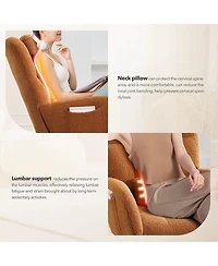 gaomon Teddy Upholstered Rocking Chair, Fluffy Nursery Glider Rocker for Adults, Comfortable Stylish Chair Small Spaces Indoor