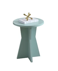 Kings Brand Furniture Round Side Table, Modern Pedestal Base Accent Table for Living Room, Bedroom, Bedside, Office