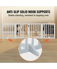 Cozito 24" x 80" Freestanding 4-Panel Foldable Dog Gate for Doorways and Hallways