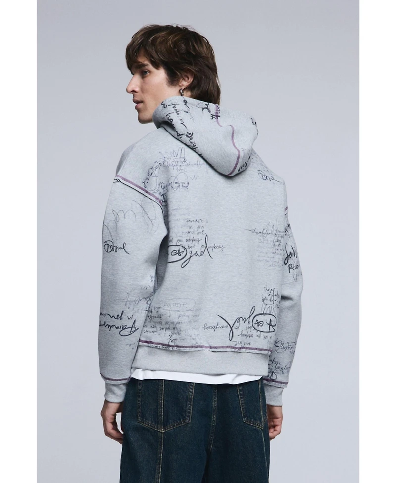Desigual Men's Hooded lettering sweatshirt