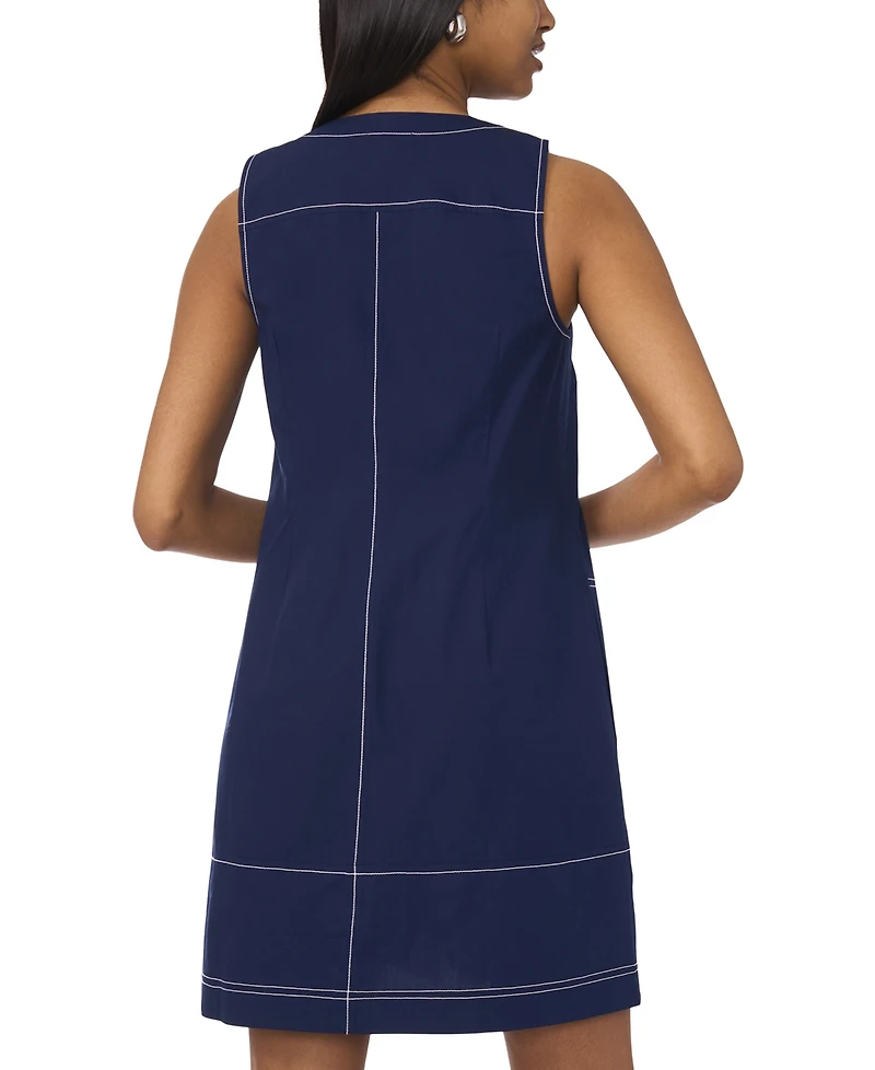 Msk Petite V-Neck Shift Dress