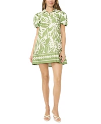 Msk Petite Collared Neck Mini Shift Dress