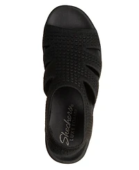 Skechers Women's Parallel Lite Knit Cut Out Slingback Wedge Sandals from Finish Line