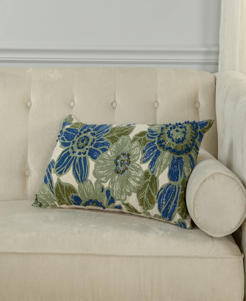 Rizzy Home Josephine Cotton Decorative Pillow, 14" x 26"