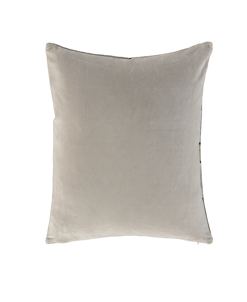 Rizzy Home Patricia Leather Cotton Decorative Pillow, 22" x 22"