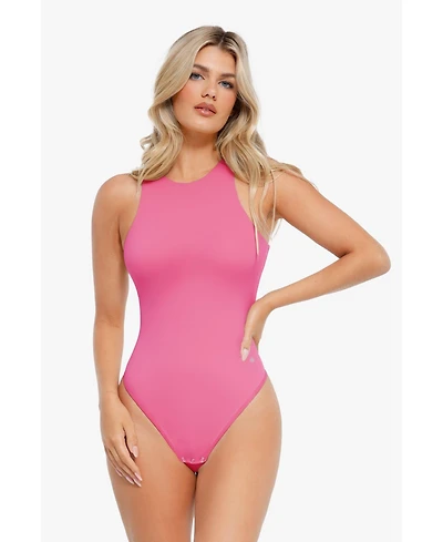 Popilush Women's Cloudsense Sleeveless Cutaway Round Neck Bodysuit