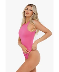 Popilush Women's Cloudsense Sleeveless Cutaway Round Neck Bodysuit