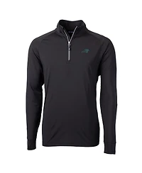 Cutter & Buck Men's Black Carolina Panthers Adapt Eco Knit Quarter-Zip Pullover Jacket
