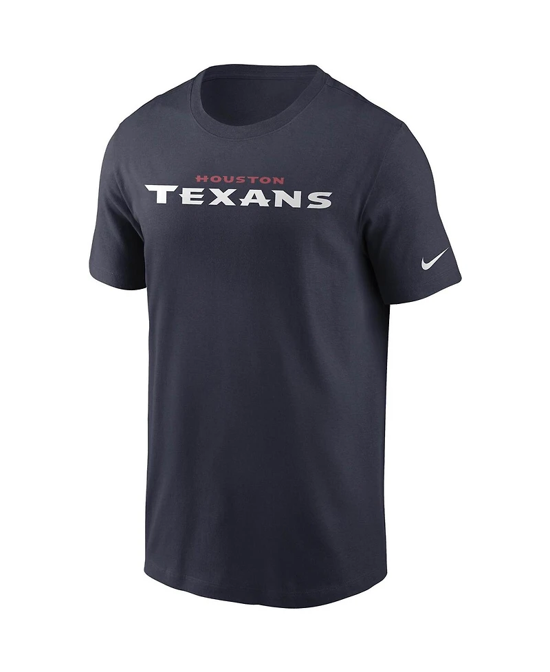 Nike Men's Navy Houston Texans Team Wordmark T-Shirt